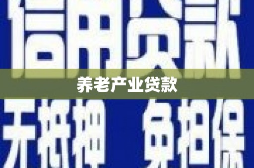 美姑养老产业贷款