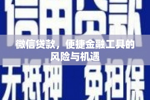 美姑微信贷款，便捷金融工具的风险与机遇