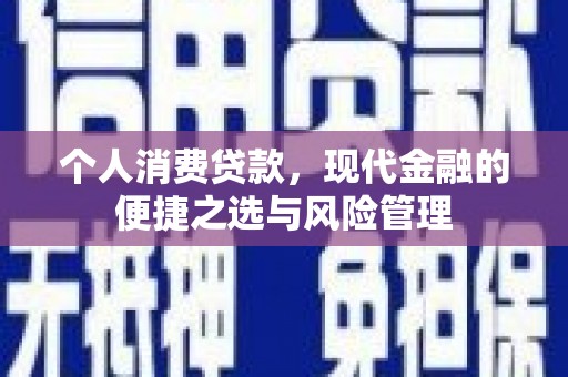 美姑个人消费贷款，现代金融的便捷之选与风险管理