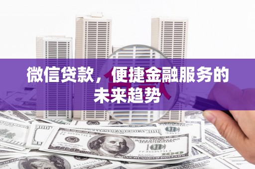 美姑微信贷款，便捷金融服务的未来趋势