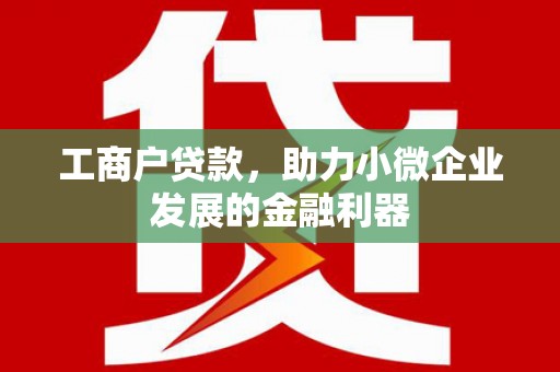 美姑工商户贷款，助力小微企业发展的金融利器