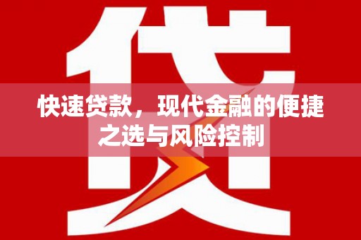 美姑快速贷款，现代金融的便捷之选与风险控制