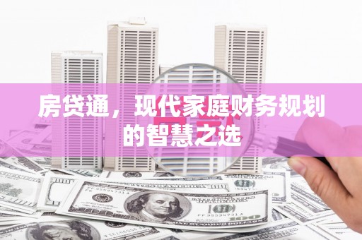 美姑房贷通，现代家庭财务规划的智慧之选