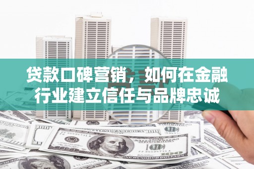美姑贷款口碑营销，如何在金融行业建立信任与品牌忠诚