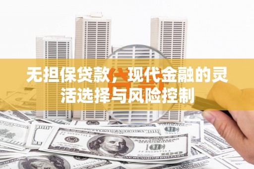 美姑无担保贷款，现代金融的灵活选择与风险控制
