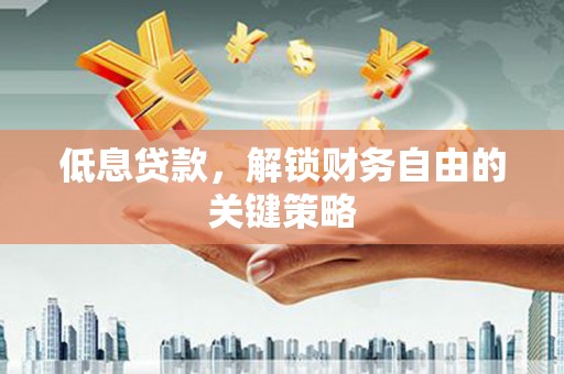 美姑低息贷款，解锁财务自由的关键策略