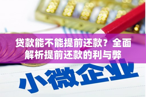 美姑贷款能不能提前还款？全面解析提前还款的利与弊