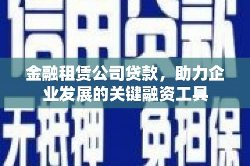 美姑金融租赁公司贷款，助力企业发展的关键融资工具