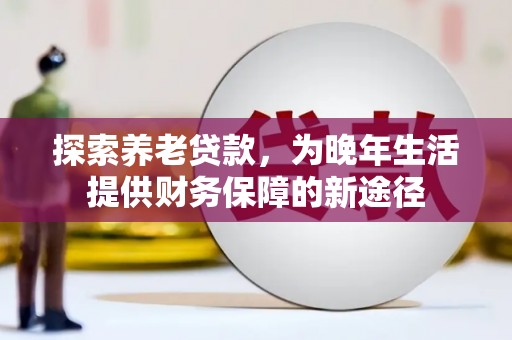 美姑探索养老贷款，为晚年生活提供财务保障的新途径