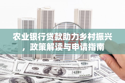 美姑农业银行贷款助力乡村振兴，政策解读与申请指南