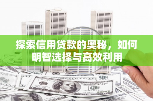 美姑探索信用贷款的奥秘，如何明智选择与高效利用