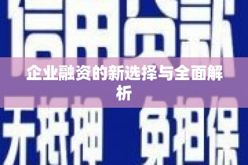 美姑企业融资的新选择与全面解析
