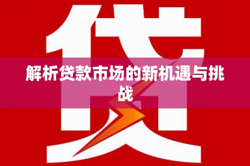美姑解析贷款市场的新机遇与挑战